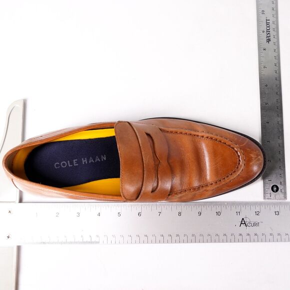 Cole Haan Grand Leather Penny Loafer Dress Shoes Mens 9M Orange Brown Tan C33224 main image 4
